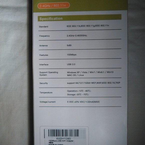 EDUP 150 Mbps Wireless USB Adapter 2.4GHz 802.11n; Model: EP-MS8551-Last ONE - Picture 6 of 8